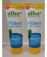 2x Alba Botanica Very Emollient Cream Shave, Unscented, 8 Oz - $24.99 CAD