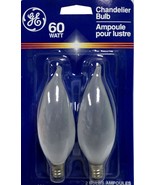 GE 60CA10/F/PM/2 60W Light Bulb Candelabra Base Bent Tip Incandescent 1p... - $11.85