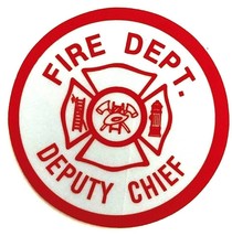 DEPUTY FIRE CHIEF -  FIRE DEPARTMENT Highly Reflective 2 1/2&quot; round Decal - $2.50