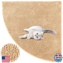Tinideya Corner Cat Litter Mat 31"x31" Kitty Box Trapping Mat Large Sand... - $36.82