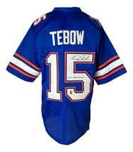 Tim Tebow Florida Signé Bleu College Football Jersey 07 Heisman Tebow Ho... - £267.06 GBP