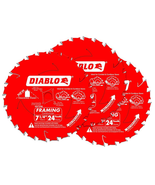 Diablo Framing Circular Saw Blade 7-1/4 in X 24 Tooth (3 Pack) Wood Blades - $32.68