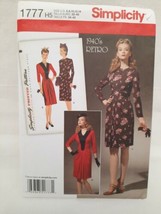 Simplicity 1940&#39;s Retro Design Pattern 1777 ~ Beautiful Feminine Dress Size 6-14 - £3.66 GBP