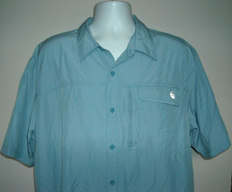 Wrangler Vented Sport Fishing Shirt Mens XXL Blue Polyester Nylon Blend - $28.66