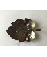 Small ashtray or plate home decor copper metal leaf shape w handle free ... - £28.14 GBP