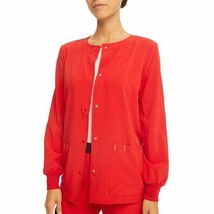Womens Red Scrub Jacket Scrubstar  - XS S M Ruby Gem Christmas - £12.78 GBP