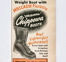 1952 Chippewa Waterproof Boots Advertisement Hunting Outdoor Footwear DWQQ6 - $19.99