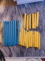 Tinker Toy Replacement Rods 8 Blue 17 Yellow see pictures for measurements - $11.99