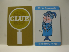 1950 Clue Board Game Piece: Mrs. Peacock Suspect Card - £0.74 GBP