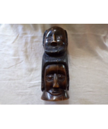Vintage 3 Faced Carved Wooden Sculpture - €45,59 EUR