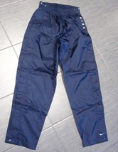Vintage NIKE Side Snap Button Up Jogger Track Workout Pants Navy Blue Large - £39.86 GBP