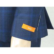 Men TALLIA Suit Wool Blend English Glen Plaid Classic 2Button VDVA2SVX0026 Blue image 3