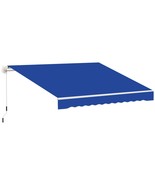 Outsunny 8&#39;x7&#39; Manual Ret retractable Blue Patio Awning Sun Shade - €184,98 EUR