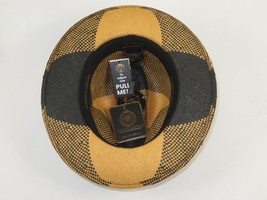 Men's Bruno Capelo Genuine Straw Fedora Hat Cubano CU405 Black/Natural image 5