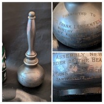 1959 Maçonnique Dark Maul Marteau President Ny Montage 181 Fraternelle O... - $207.89