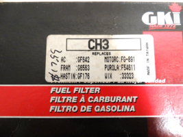 GKI PREMIUM FUEL FILTER VG28CH3, WIX 33323, FRAM G6563, PUROLA F54611 - $4.95