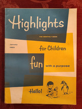 Highlights For Children Magazine January 1963 Activities Stories Puzzles! - £12.10 GBP