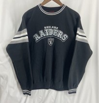 Vintage NFL 90&#39;s Oakland Las Vegas Raiders Men’s  2XL Black Pullover Sweatshirt - £57.08 GBP