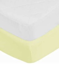 aBaby Toddler Mattress Protector and Sheet Combo, Yellow - $56.26 MXN