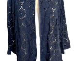 Joan Rivers Navy Blue  Lace Open 3/4 Sleeve Cardigan Size 22W - £18.62 GBP
