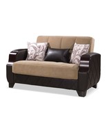 PrimeNest Marabella Upholstered Convertible Loveseat w/ Storage, Brown - €1.119,94 EUR PrimeNest Marabella Upholstered Convertible Loveseat w/ Storage, Brown - €1.119,94 EUR