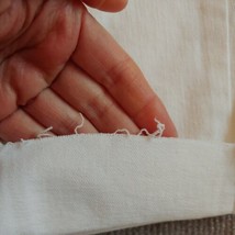MNG Bermuda Denim Shorts Womens Size US 1 White Cut off Hem Cotton Stret... - $19.80