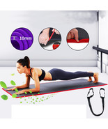 KALOAD 10mm Thick Yoga Mat Comfortable Non-slip Exercise Training Pad Gy... - £28.73 GBP