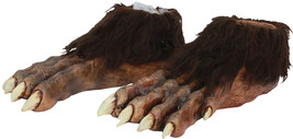 Ghoulish Productions Werewolf Feet Deluxe Shoe Covers Brown/Yellow - £99.93 GBP