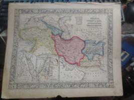 Antique Mitchells 1863 Country Map for Persia Turkey Afghanistan from Atlas book - £21.81 GBP