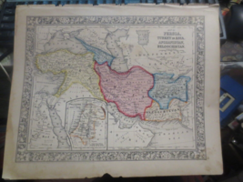 Antique Mitchells 1863 Country Map for Persia Turkey Afghanistan from Atlas book - $27.86