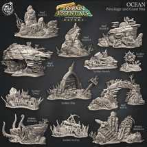 3D Printed Cast n Play Wreckage and Giant Bits Ocean Terrain Set Terrain - £6.43 GBP+