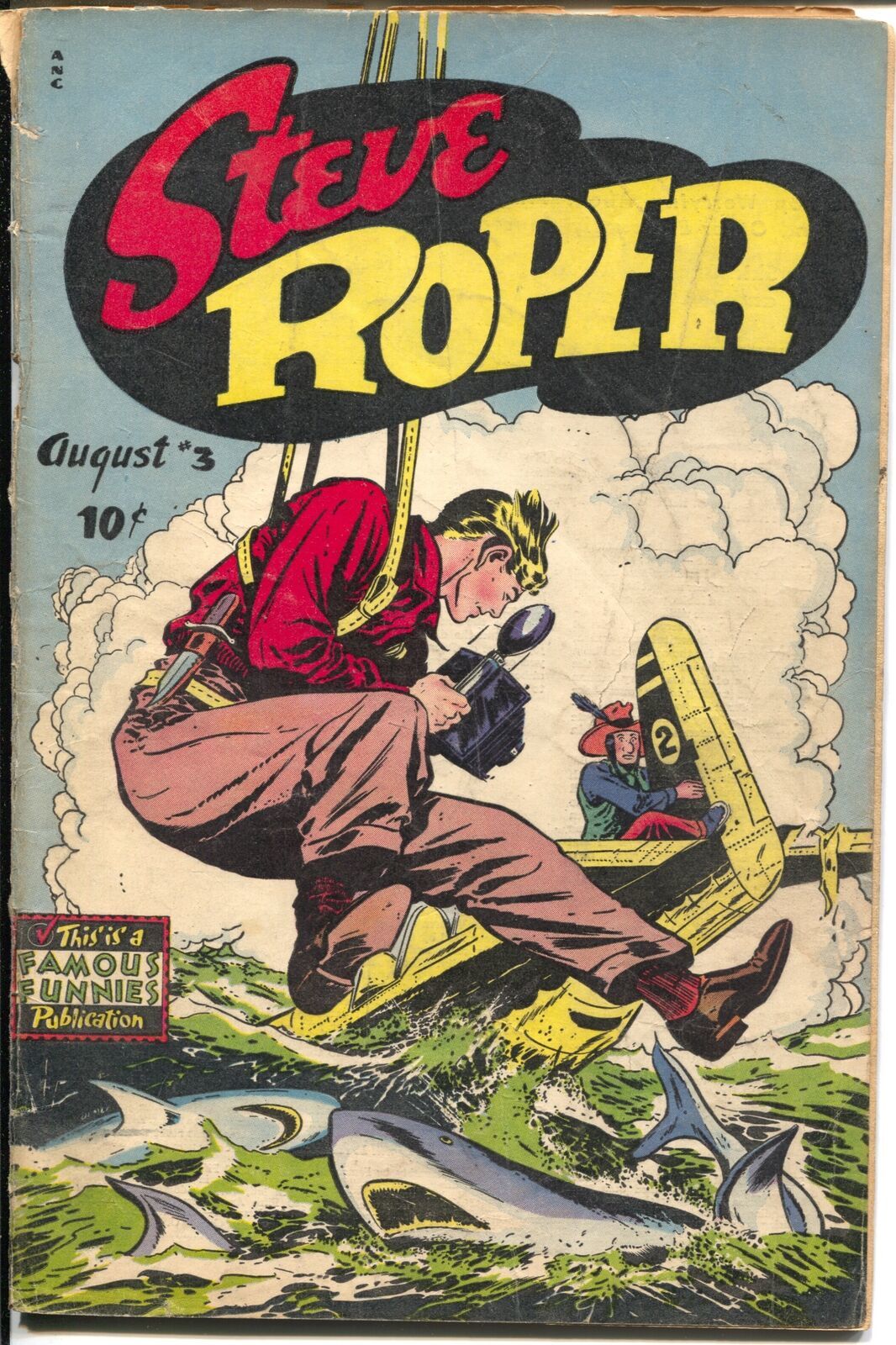 Steve Roper #3 1948-Famous Funnies-plane crash -Big Chief Wahoo-camera ...