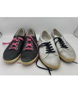 2 Pairs Ecco Womens Leather Golf Street Lace Shoes Size 39 8-8.5 U.S. Worn - $31.73 CAD
