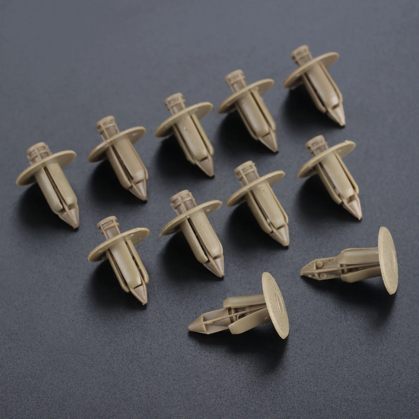 50Pcs Beige Plastic Rivets Car Door Trim Panel Fastener Clips Retainer 39964090 - £10.55 GBP