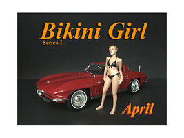 April Bikini Calendar Girl Figure for 1/24 Scale Models by American Diorama - £13.83 GBP