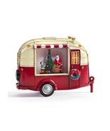 Christmas LED Camper Water Lantern Red 6.75&quot; High with Santa Glitter and... - £77.68 GBP