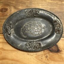 Metal Japanese Trinket Tray Pierced Small Japan T Polar bear 7 1/8 Long ... - $9.90