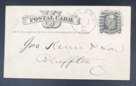 Antique 1880 R&amp;J Cummings &amp; Co Toledo Ohio Fancy Cancel US Postal Card Postcard - £12.59 GBP