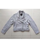 PAIGE Women&#39;s Gray Denim Ryanne Leather Jacket $699  WORLDWIDE SHIPPING ... - $5,912.28 MXN