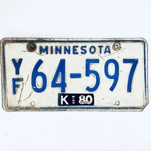 1980 United States Minnesota Base Truck License Plate YF 64-597 - $12.86