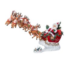 Kurt S. Adler44; Inc. C7414 Kurt Adler 24 Fabriche Musical Santa with Eight Rein - $174.92