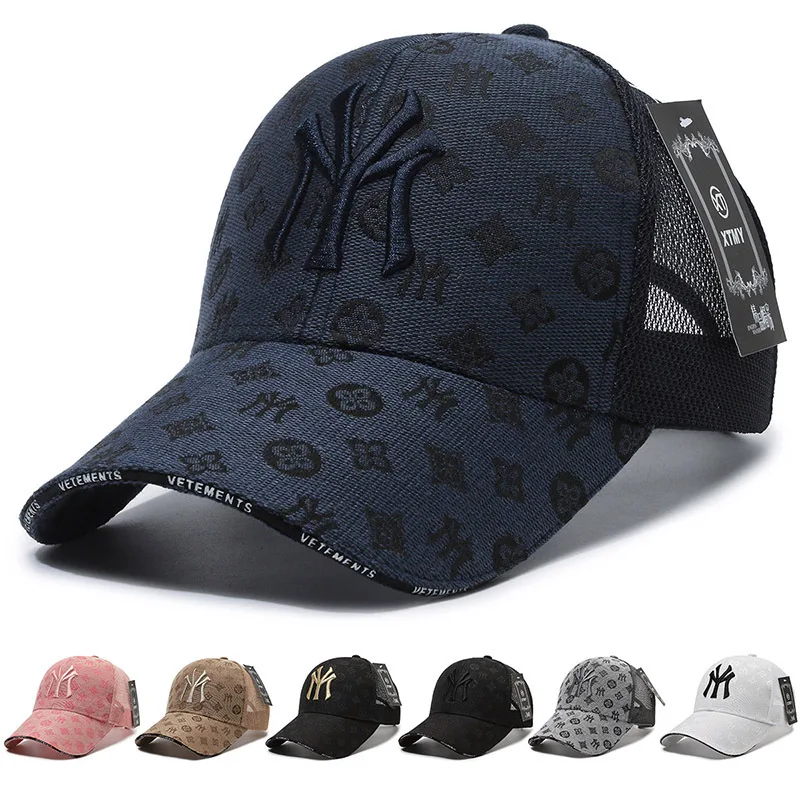 Breathable Mesh Snapback Summer Hats For Men Women Casual Sport Baseball Caps - £11.53 GBP