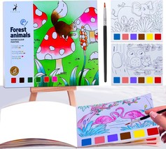  Watercolor Coloring Books for Kids Ages 4 8 Pocket Watercolor Painting Bo - $22.23