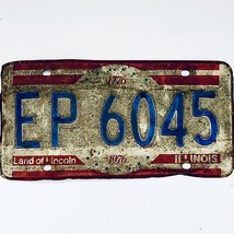 1976 United States Illinois Bicentennial Passenger License Plate EP 6045 - €9,38 EUR