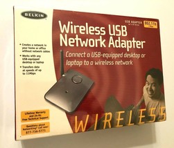 Belkin Wireless USB Network Adapter 802.11b Sealed - £8.51 GBP