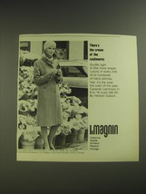 1974 I.Magnin Cashmere Coat Ad - There&#39;s the cream of the cashmeres - $18.49