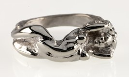 Argent Sterling Érotique Chair Femme Sculptée Bague Taille 10 - $207.78