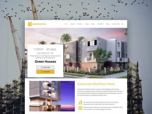 Construction WordPress Theme - $69.00