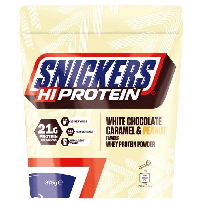 SNICKERS Protein Powder White Chocolate Caramel & Peanut XXL 875g FREE SHIPPING