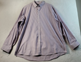 Club Room Dress Shirt Mens Size 17.5 Pink White Striped Long Sleeve Button Down - £11.10 GBP